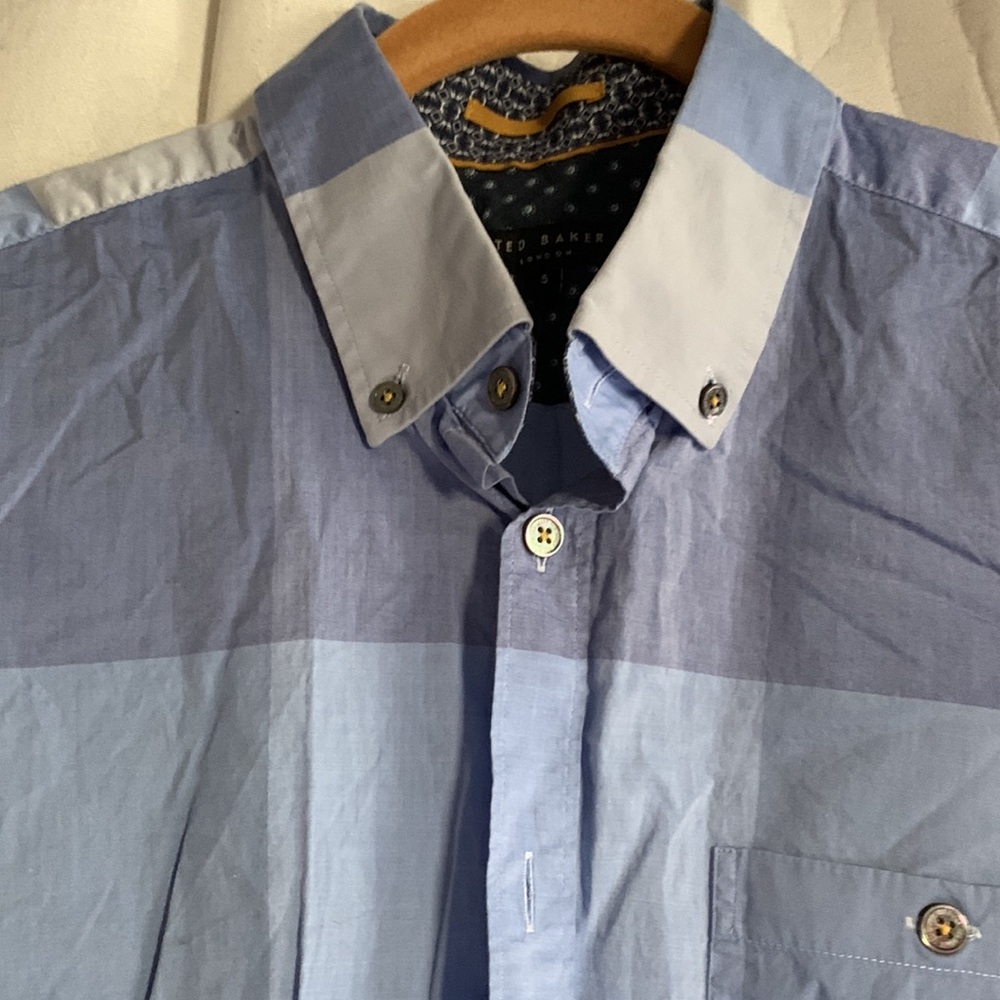 Ted Baker Slim Fit Short Sleeve Button Down Shirt S - Picture 4 of 6